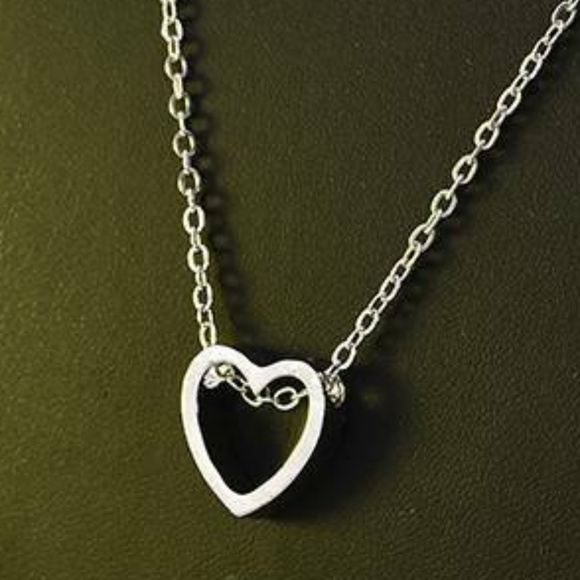 Jewelry - 3/$35 NEW Silver Stainless Steel Heart Necklace